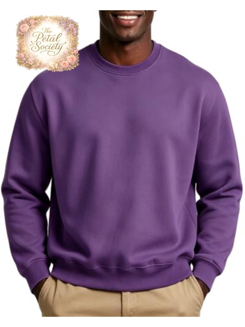 Men's Crewneck Sweatshirt Soft Fleece Lined Long Sleeve Pullover